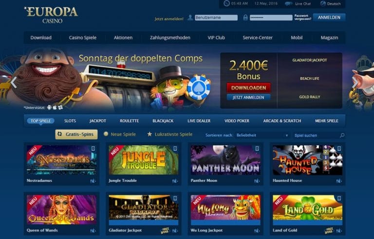 europa slots casino bonus ohne einzahlung